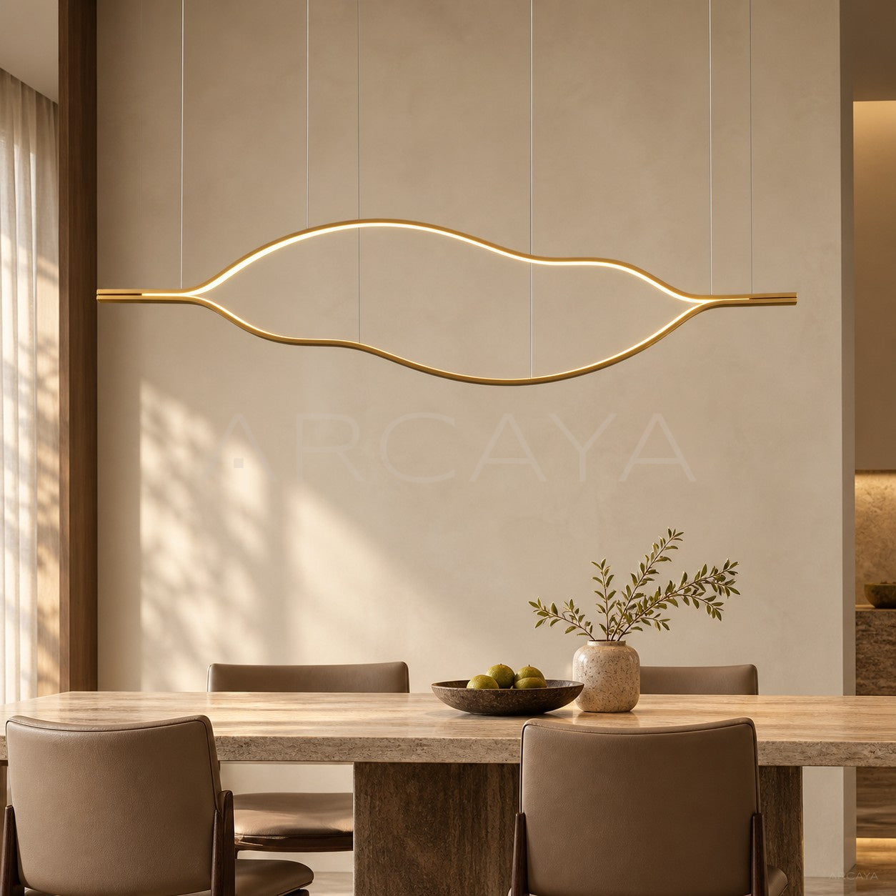 Streamline Gold Halo Linear Pendant Light 60172