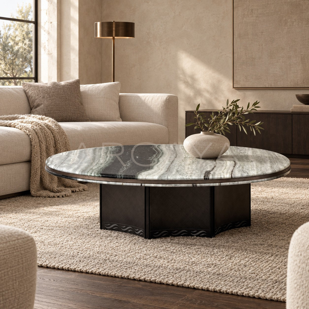 Ink Wash Stone Coffee Table