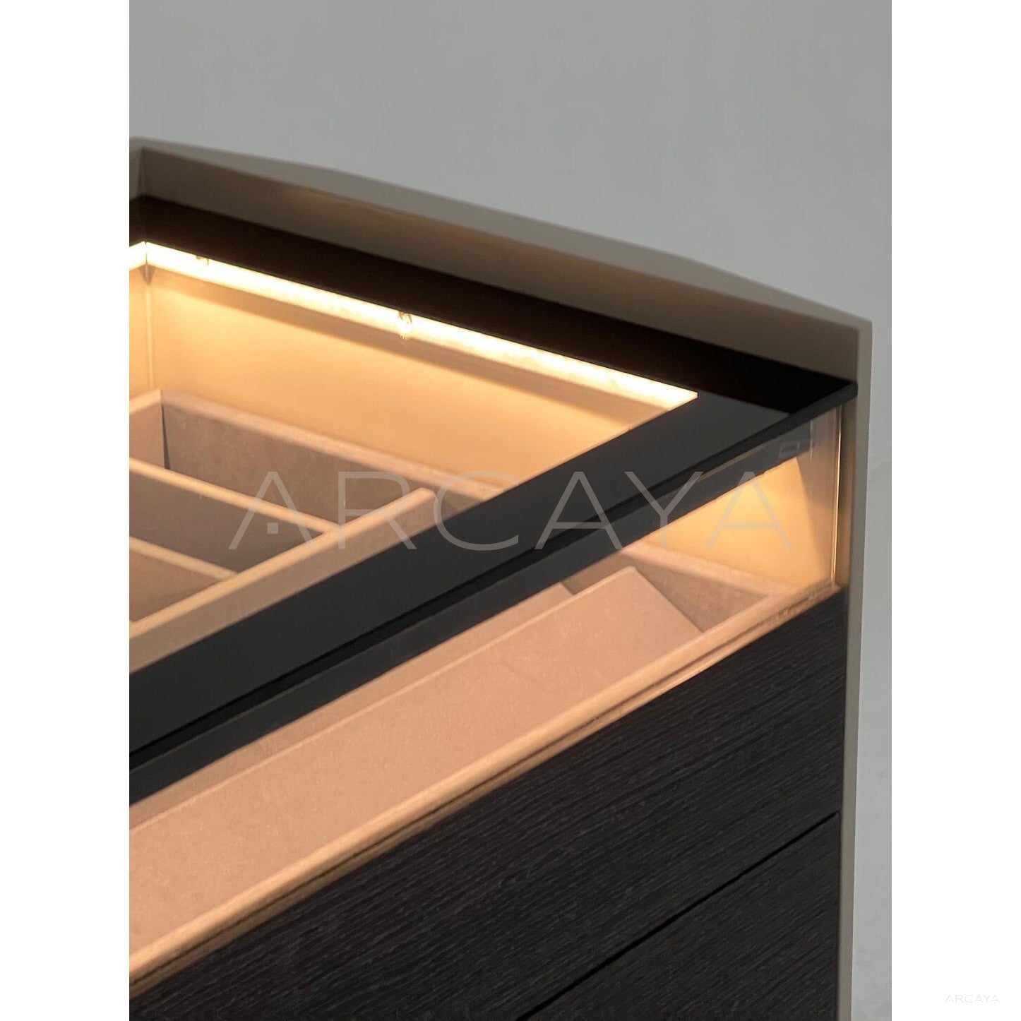 Eight Drawer Lighted Jewelry Cabinet - scene