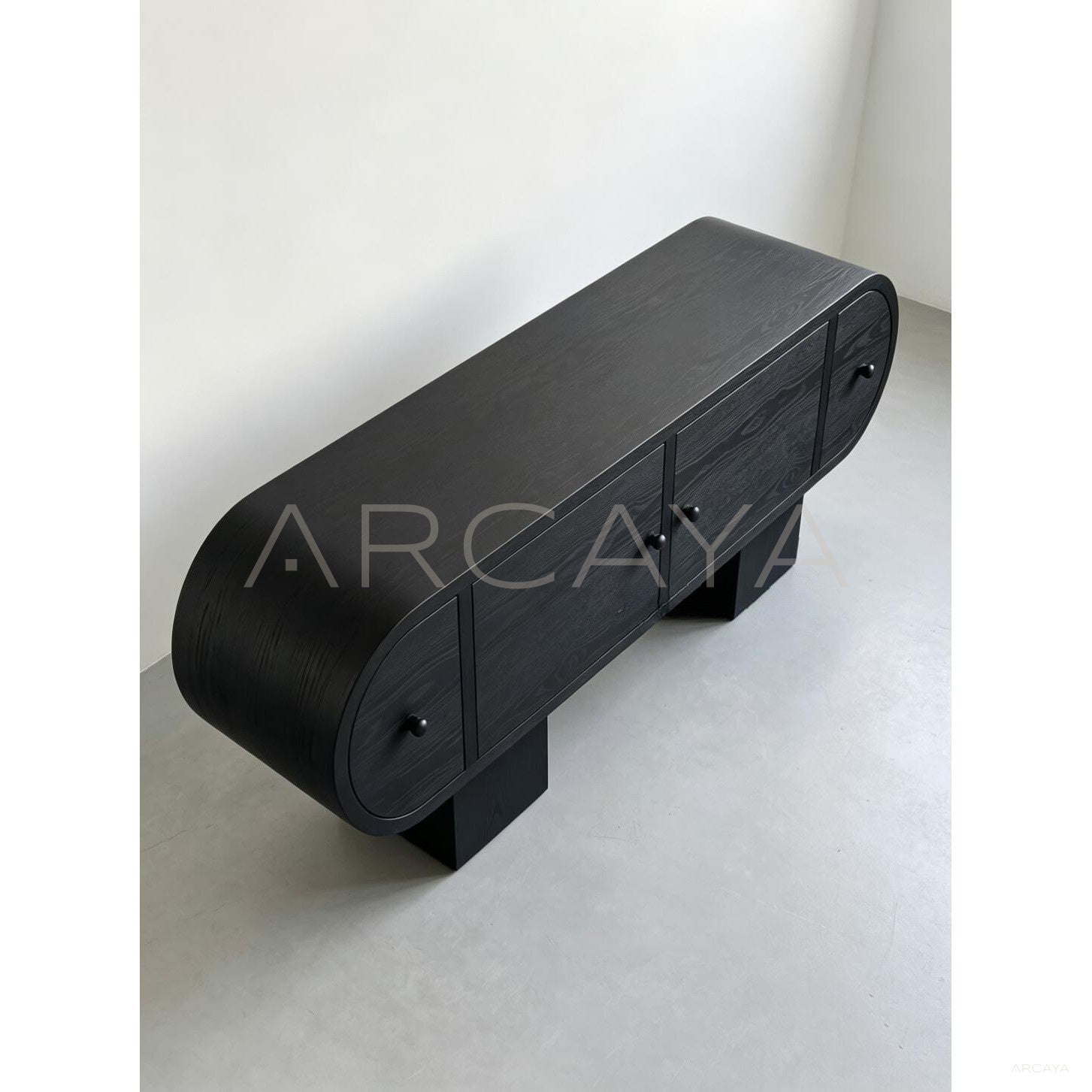 Black Curved Sideboard - scene