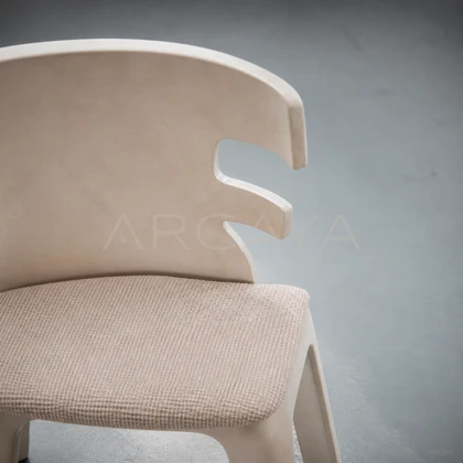 Haven Linen Lounge Chair - front view 05