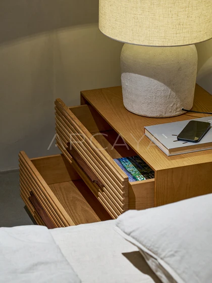 Riva Lumi Nightstand - front view 10