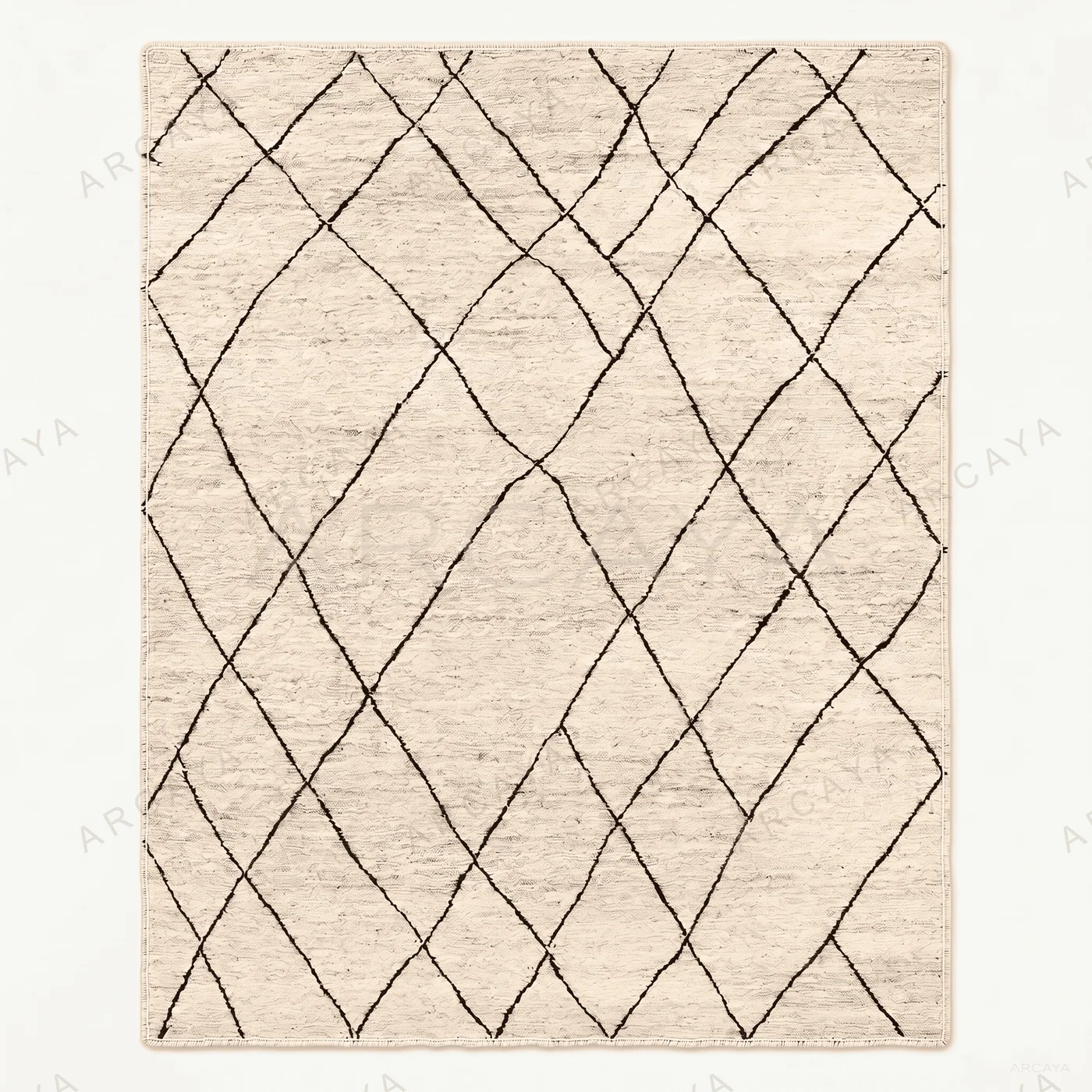 Diamond Pattern Natural Fiber Area Rug