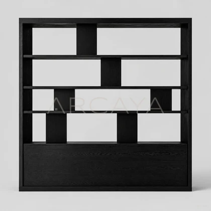 Riva Terra Bookcase - front view 03
