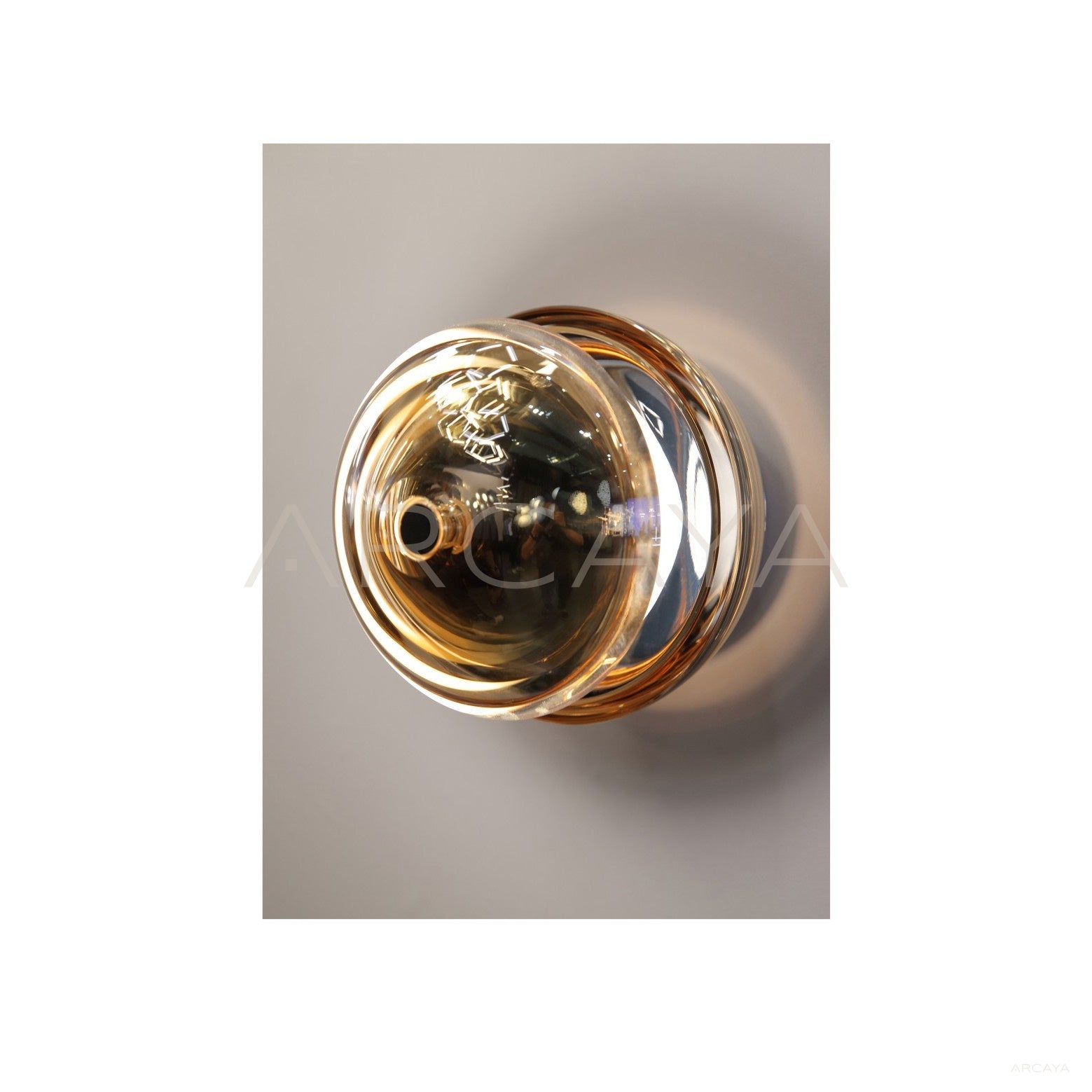 Gold Glass Globe Wall Light 97179 - scene