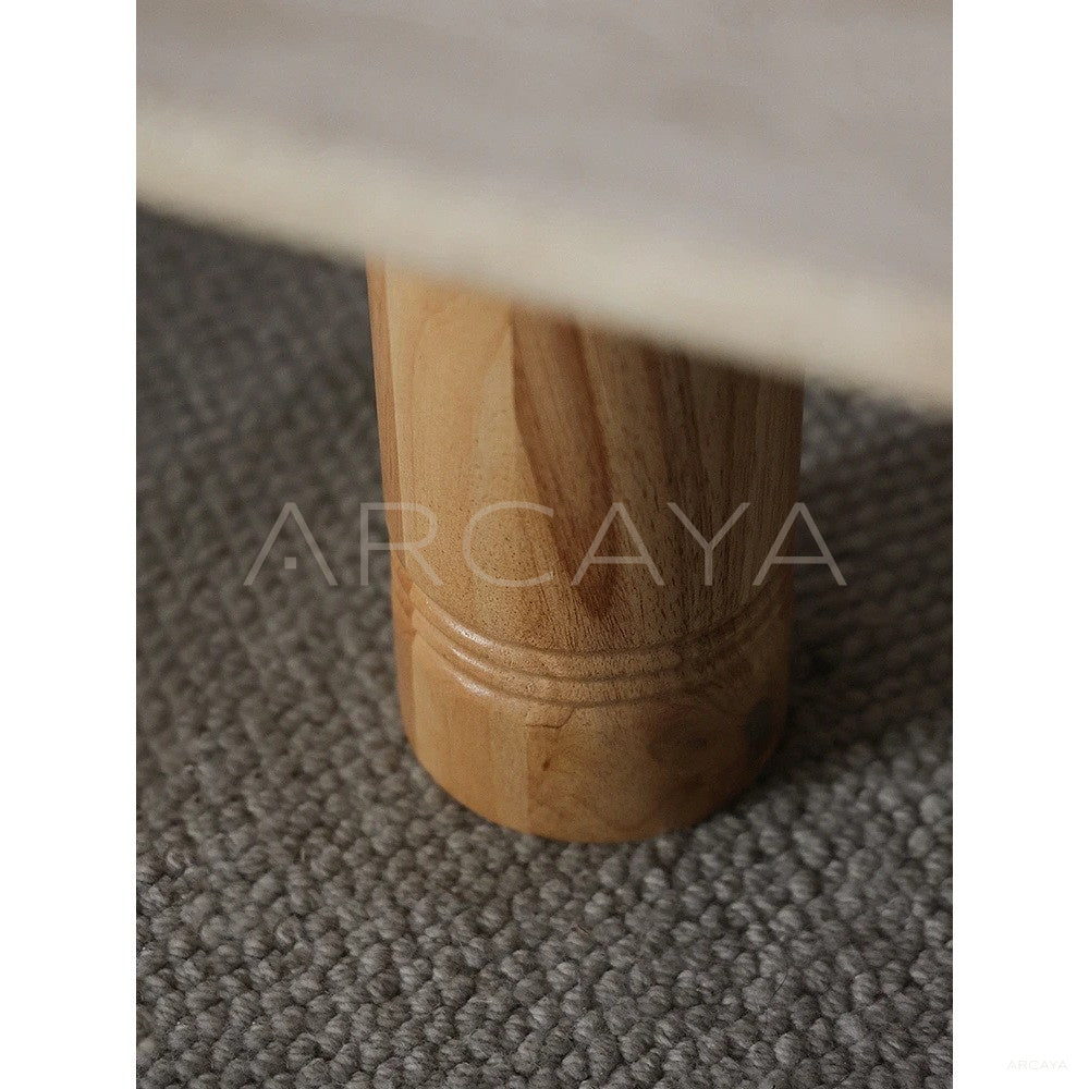 Yellow Travertine Coffee Table - scene