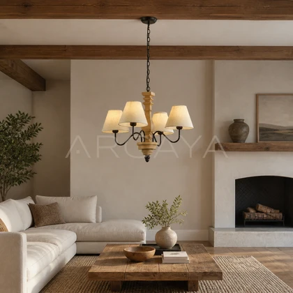 Lucent Ridge Pendant Light — styled interior view 02