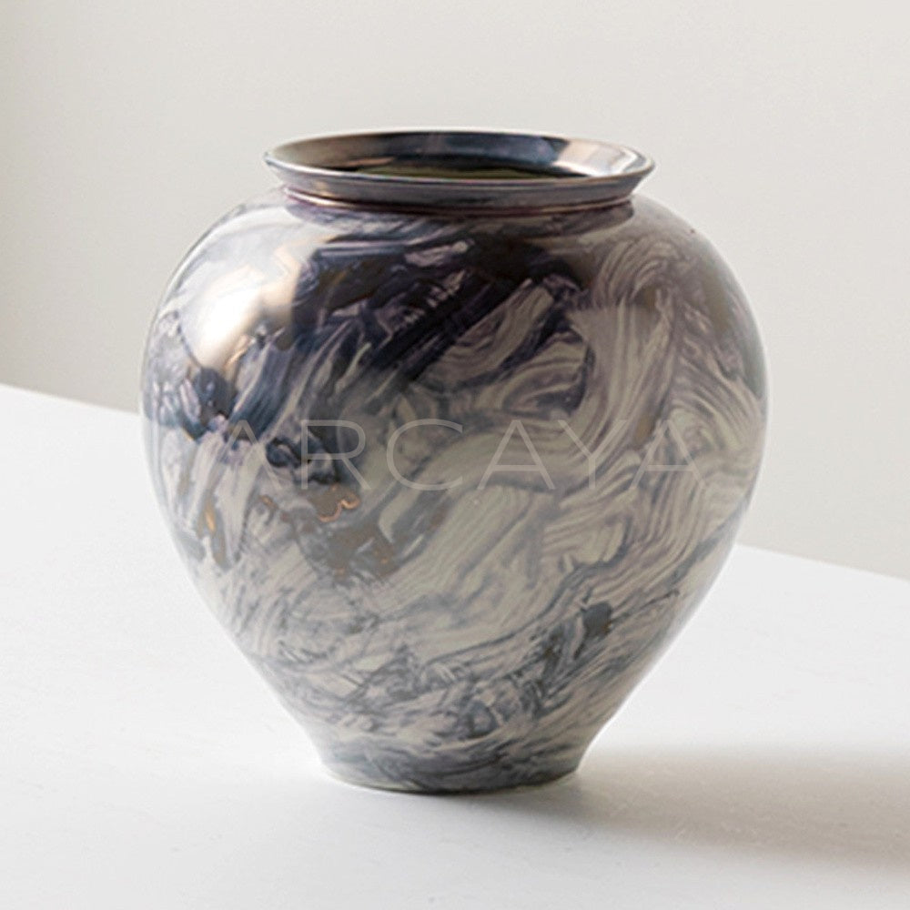 Twisted Glaze Blurred Ceramic Vase - main