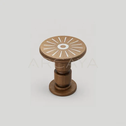 Amara Ivory Side Table - front view 09
