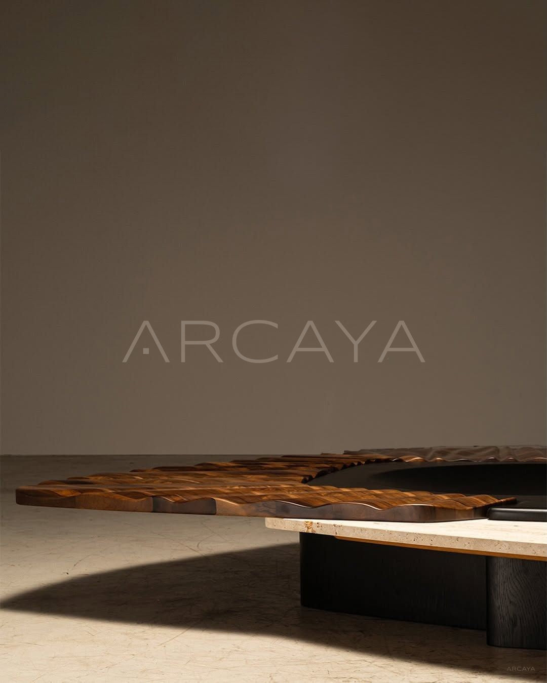 Mara Mixed Material Coffee Table - scene