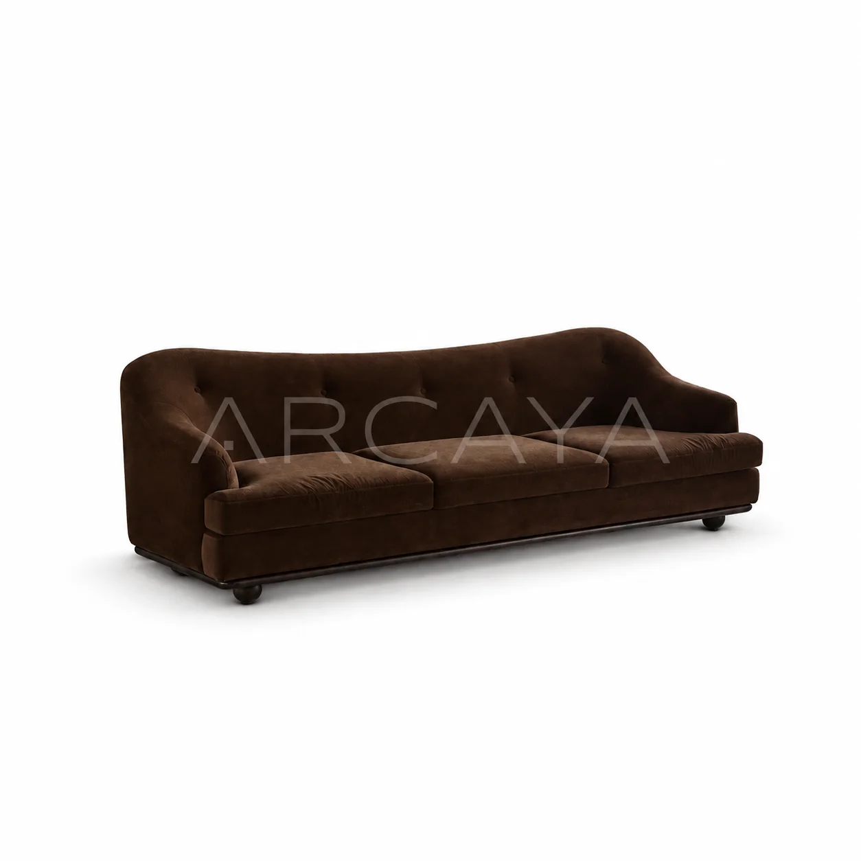 Amara Lake Straight Sofa - product view with realistic grounded contact shadow