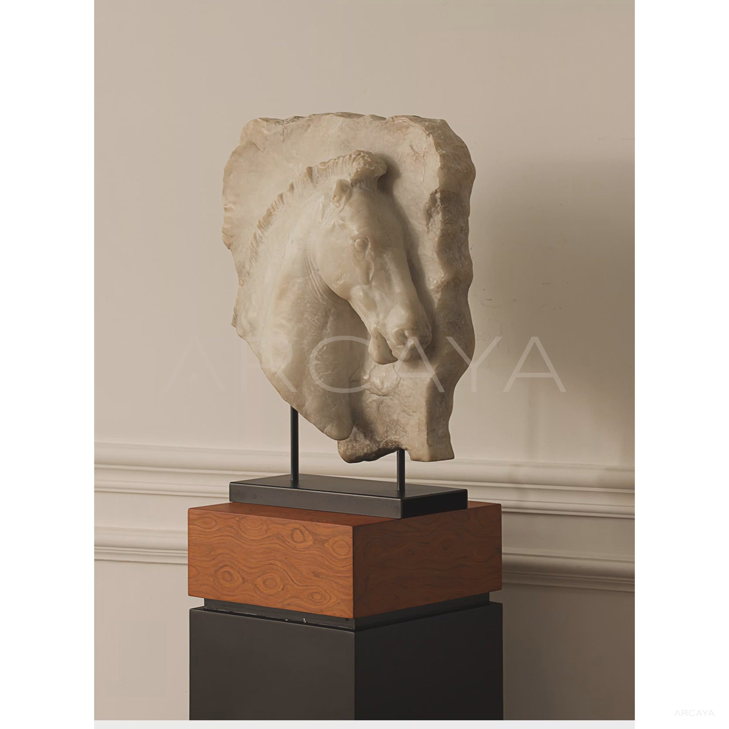 Greek Relief War Horse Fragment — Decorative Objects - scene