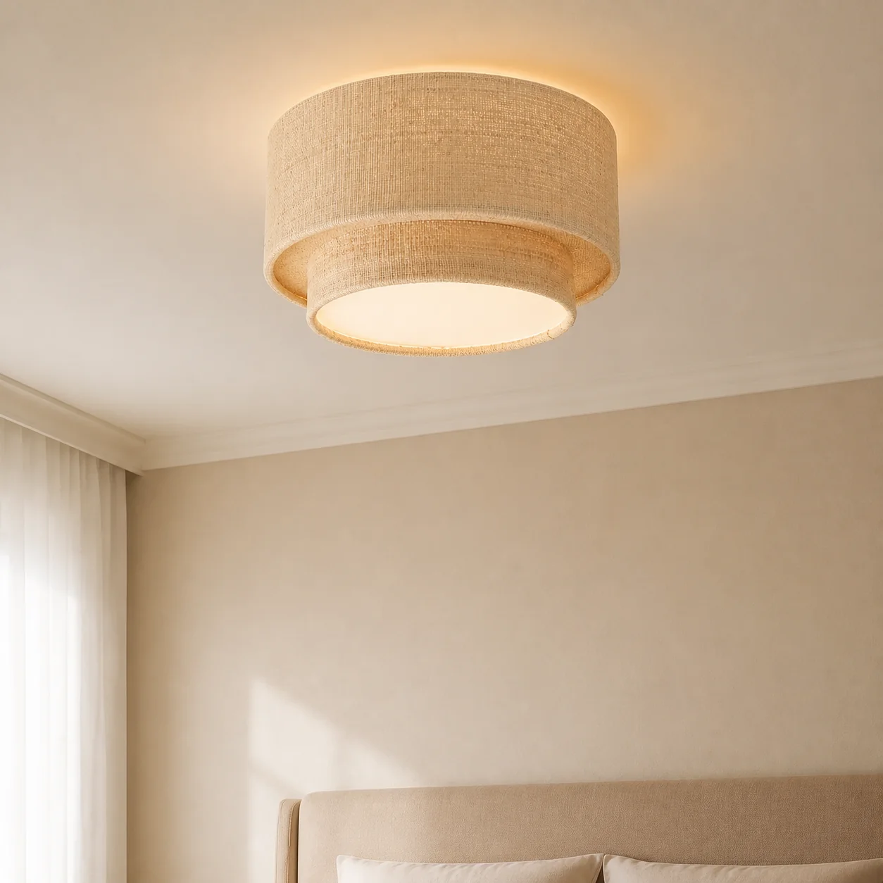 Aveline Wharf Ceiling Light in a finished interior.