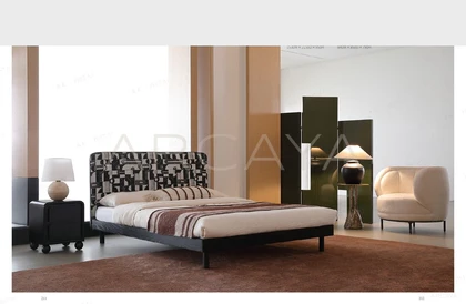 Aurelia Noir Bed - front view 03