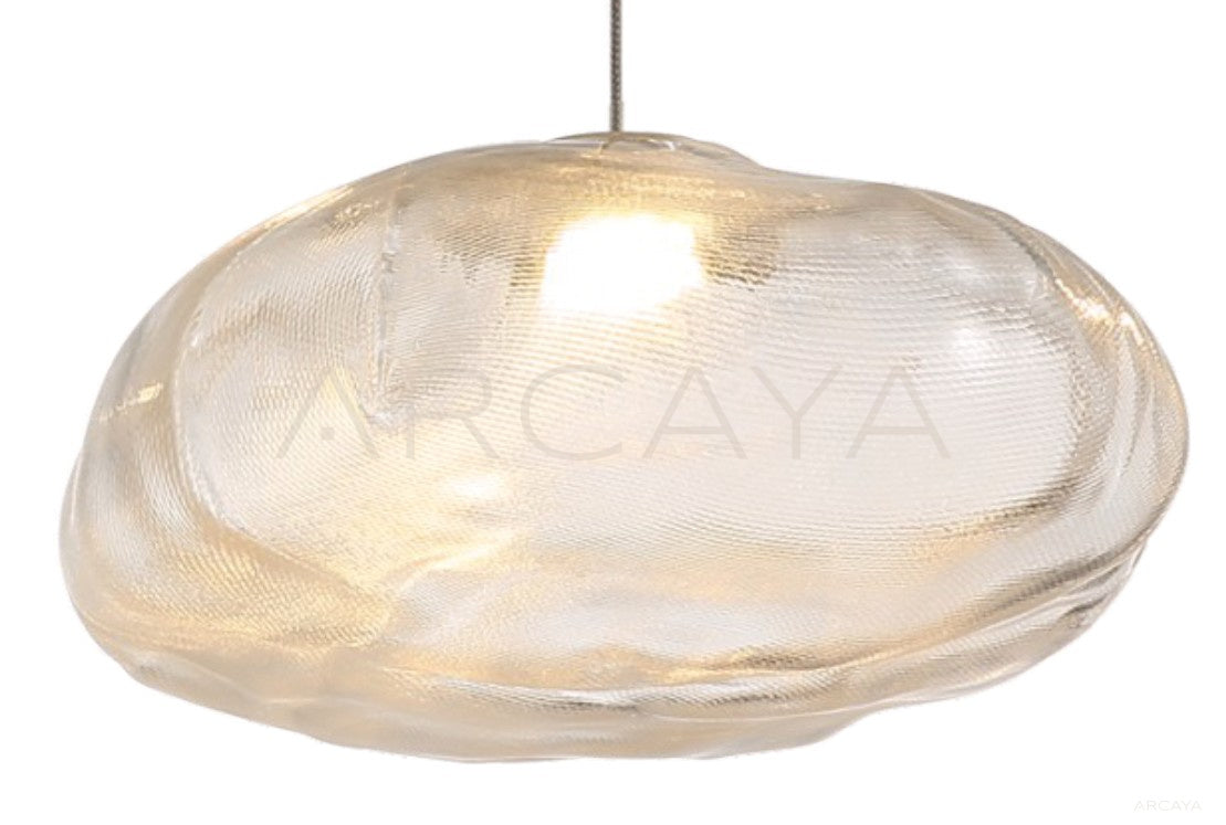 Stone Texture Glass Pebble Pendant Light 80542 - detail