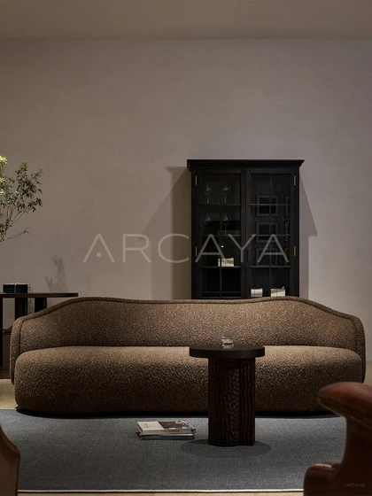 Riva Onyx Straight Sofa - front view 03