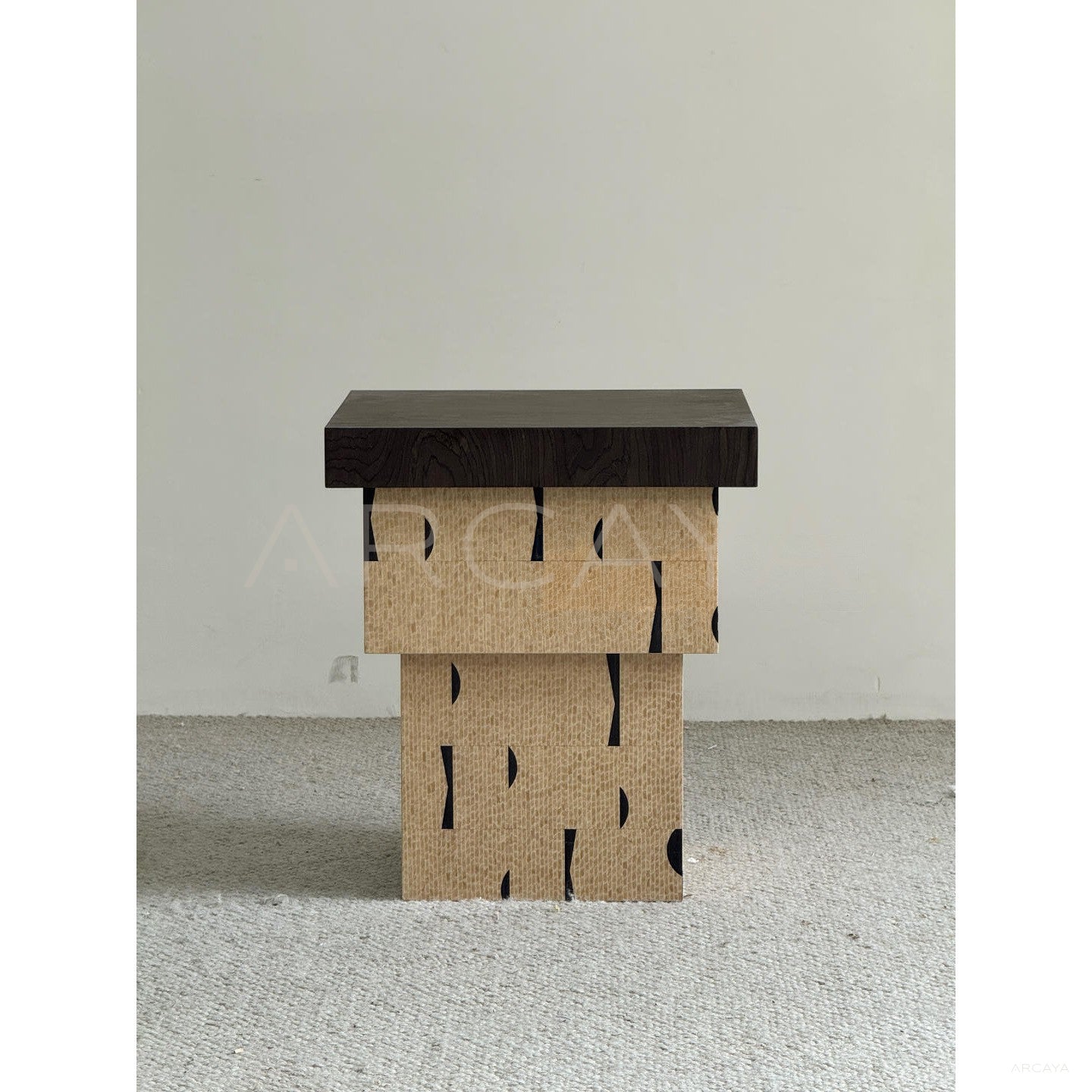 New Year Wood Side Table - scene