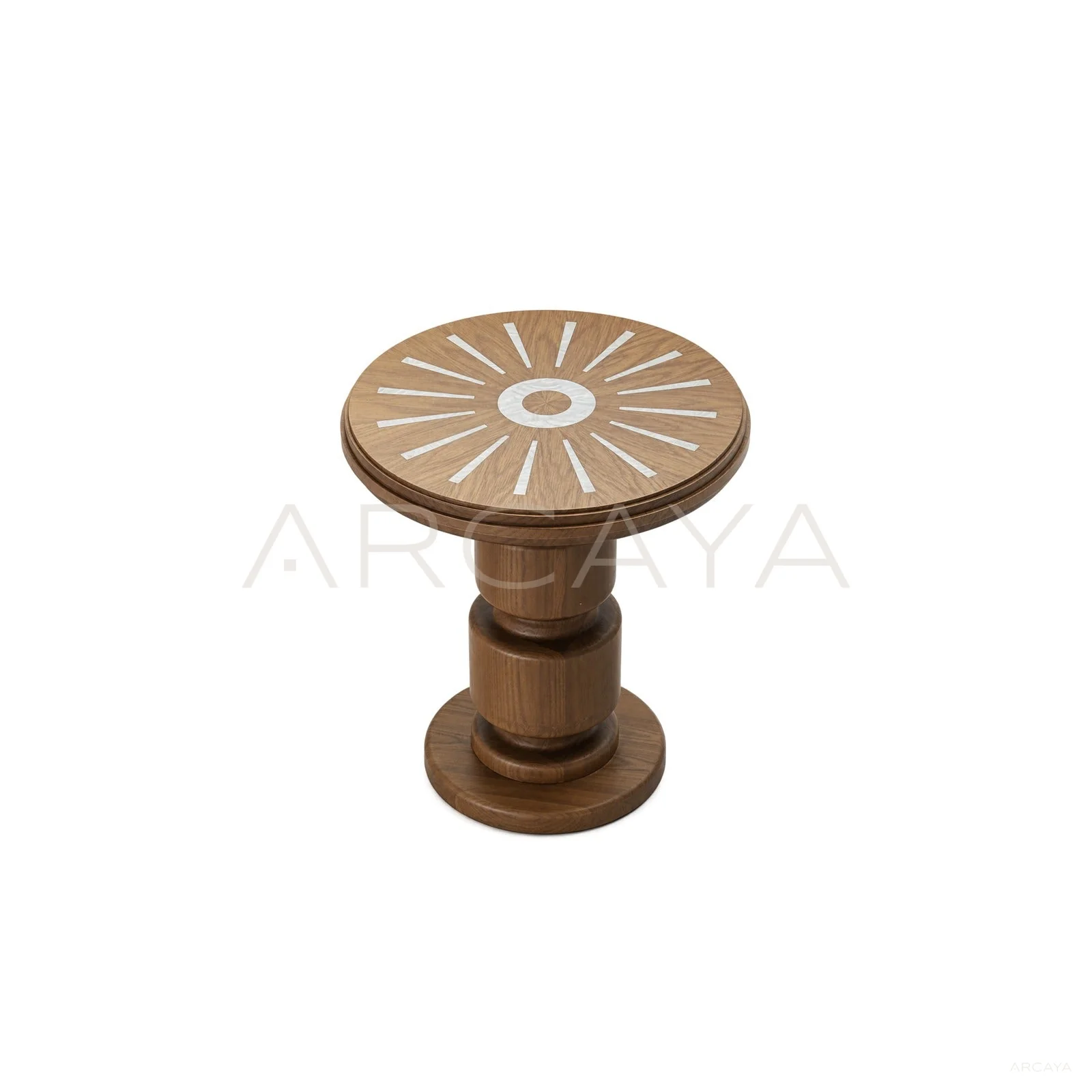 Amara Ivory Side Table - product view on a white background 01