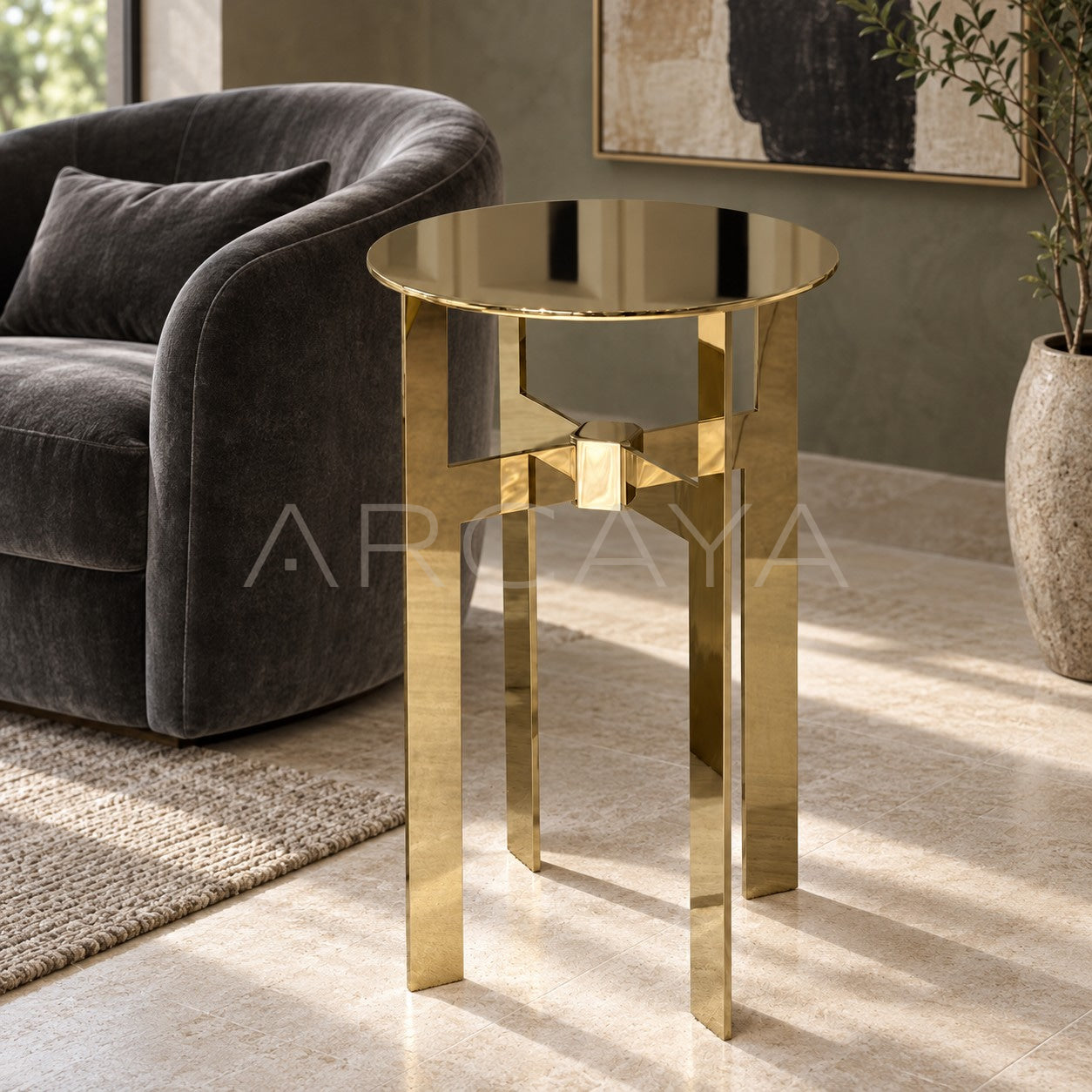 Ellis Style Marble Side Table
