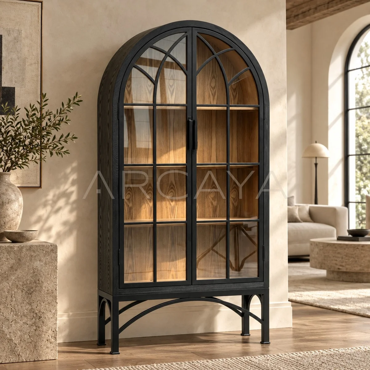 Arched Glass Cabinet