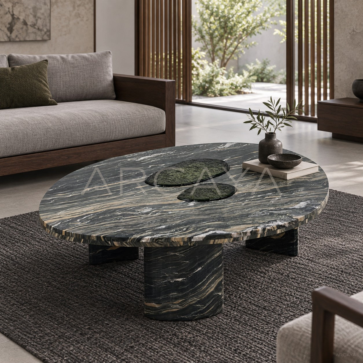Classic Modern Stone Furniture Piece — Coffee Table
