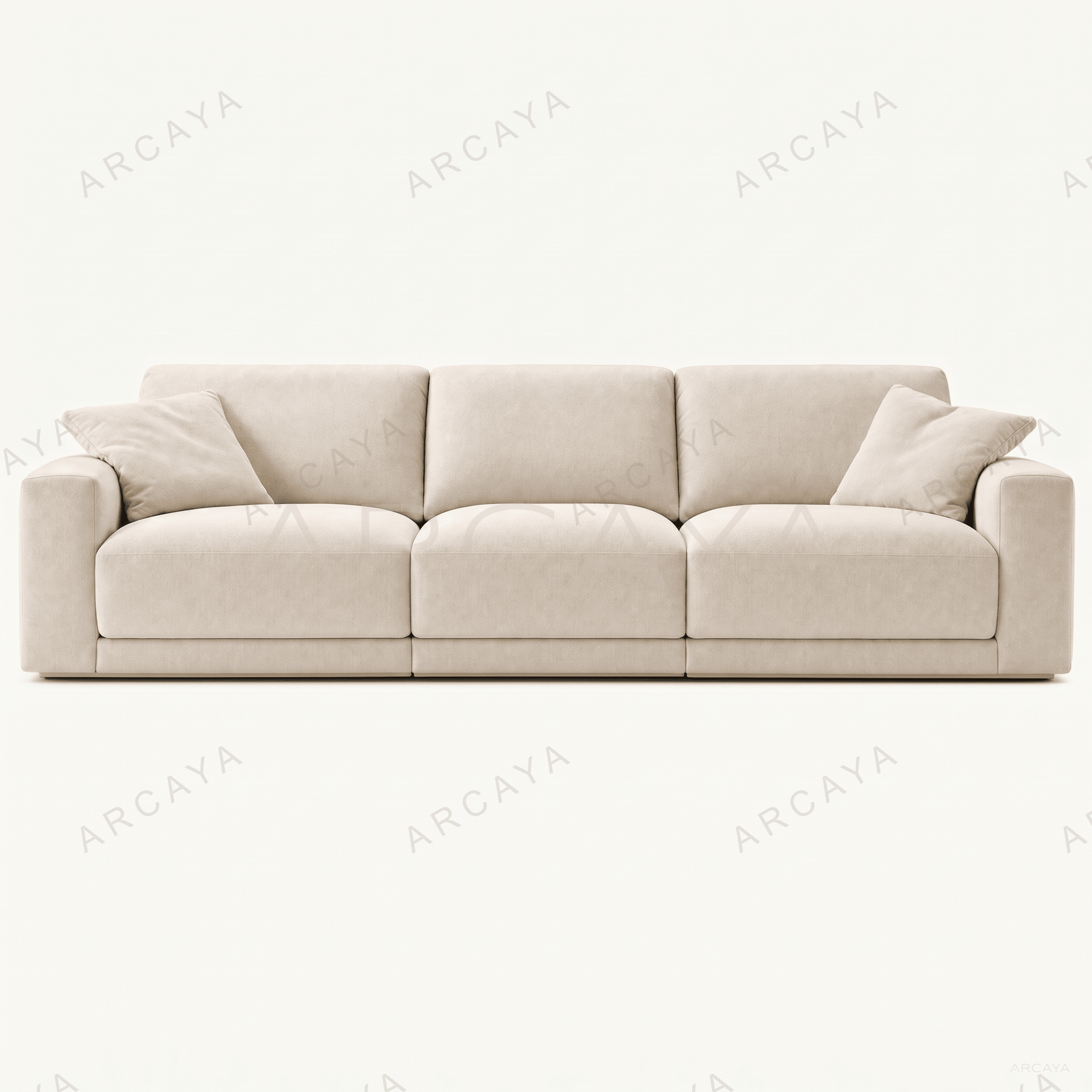 Modern Upholstered Three Seat Lounge Sofa