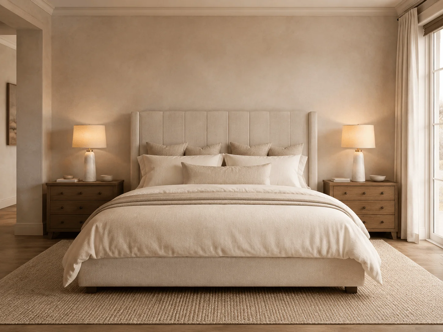Table & Floor Lamps in a modern room