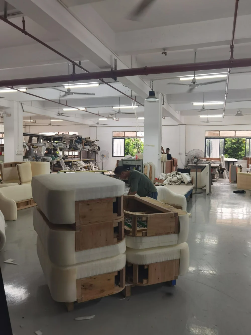 Wooden furniture shipping crates