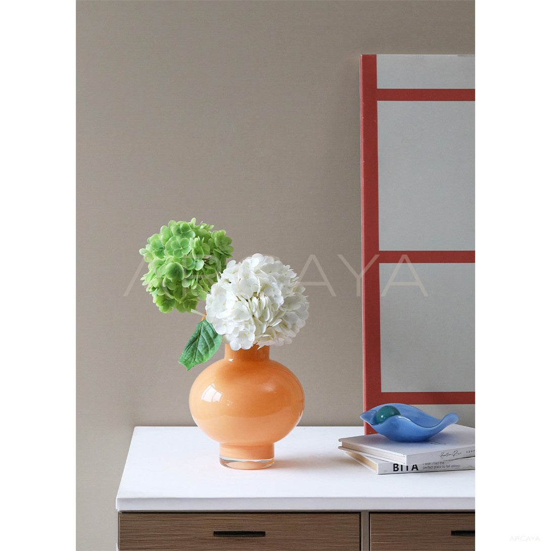 French Mid Century Glass Vase - scene