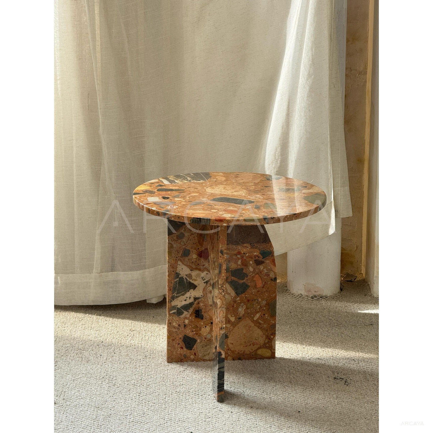 Terrazzo Mid Century Side Table - scene