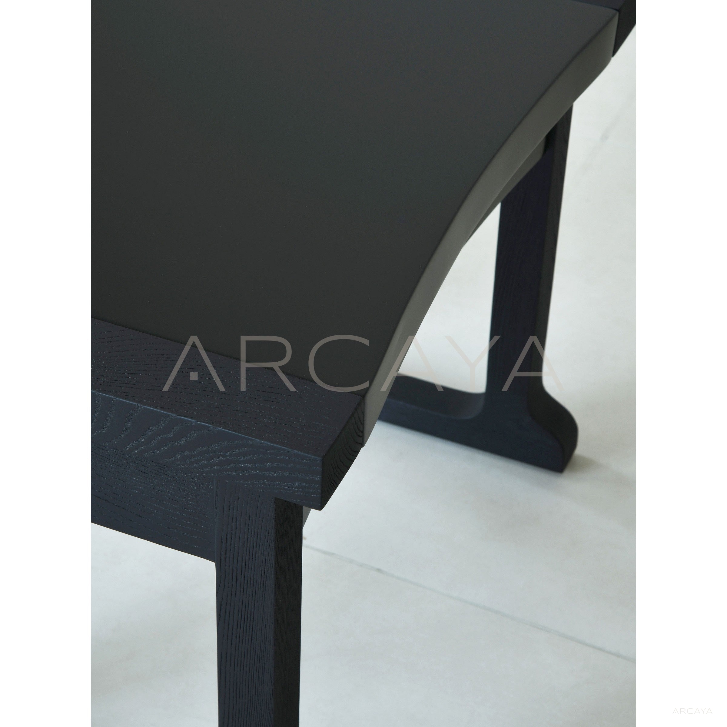 Old Money Oak Matte Black Brushed Nightstand - scene