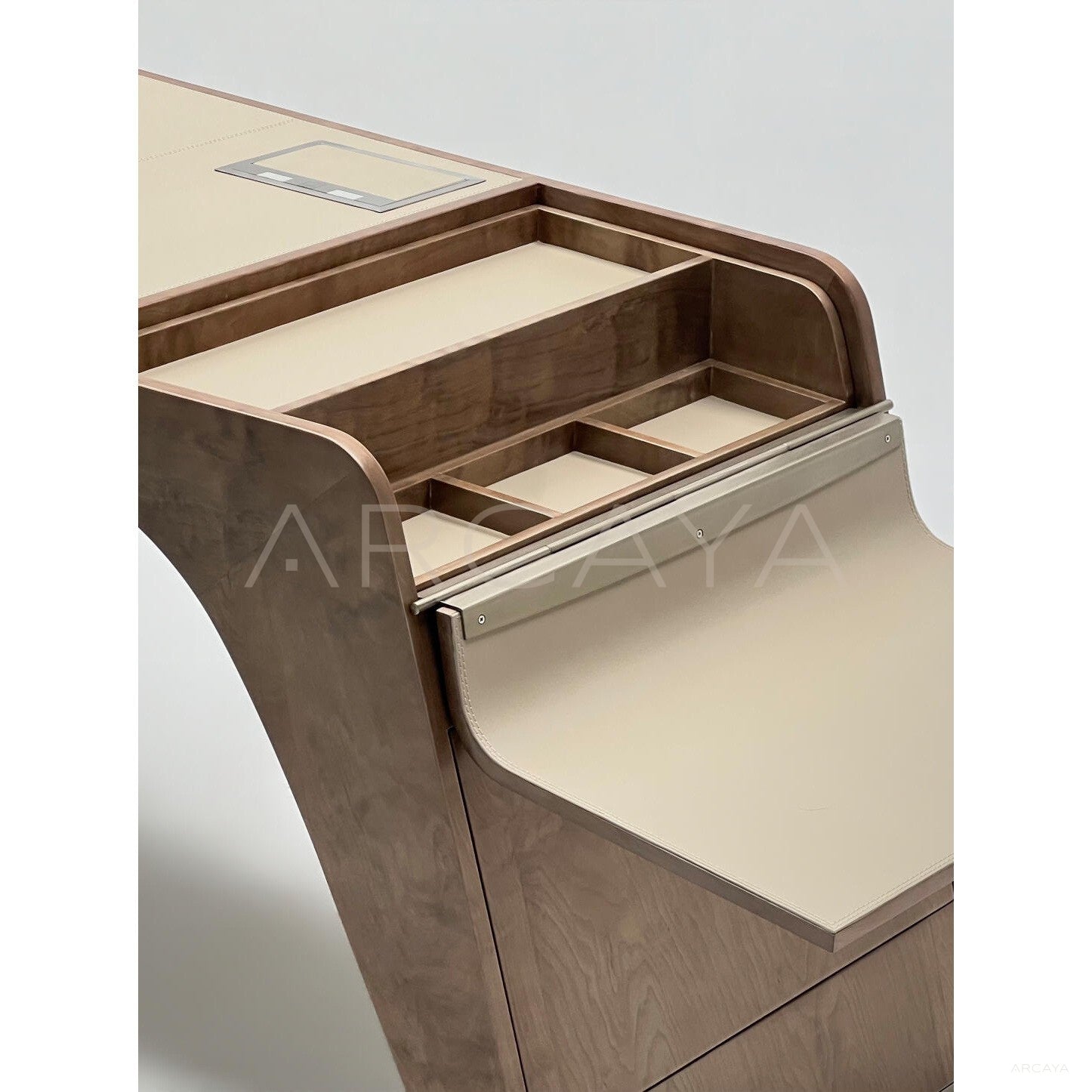 Italian Irregular Curved Executive Desk - scene