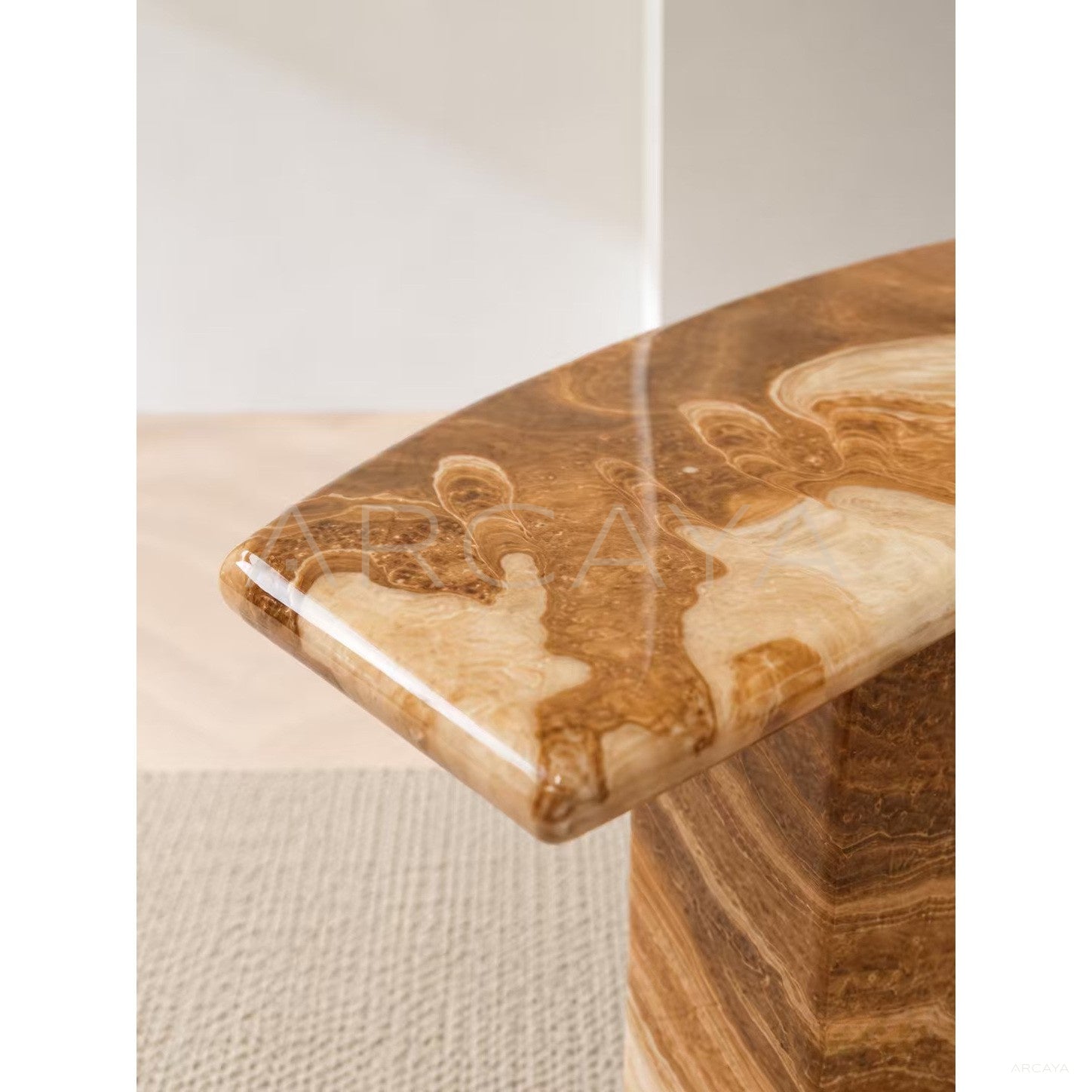 Persian White Jade Console Table - scene