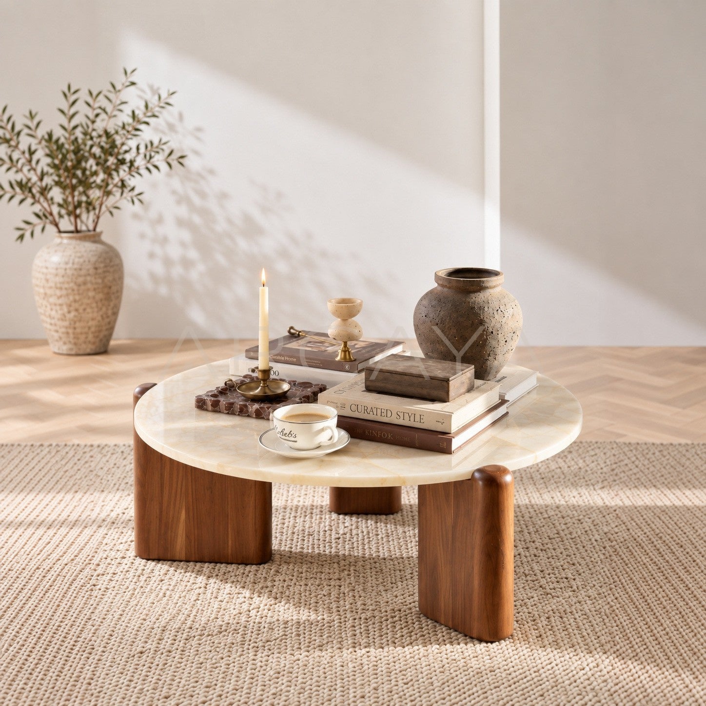 Ice Age Glacier Marble Coffee Table