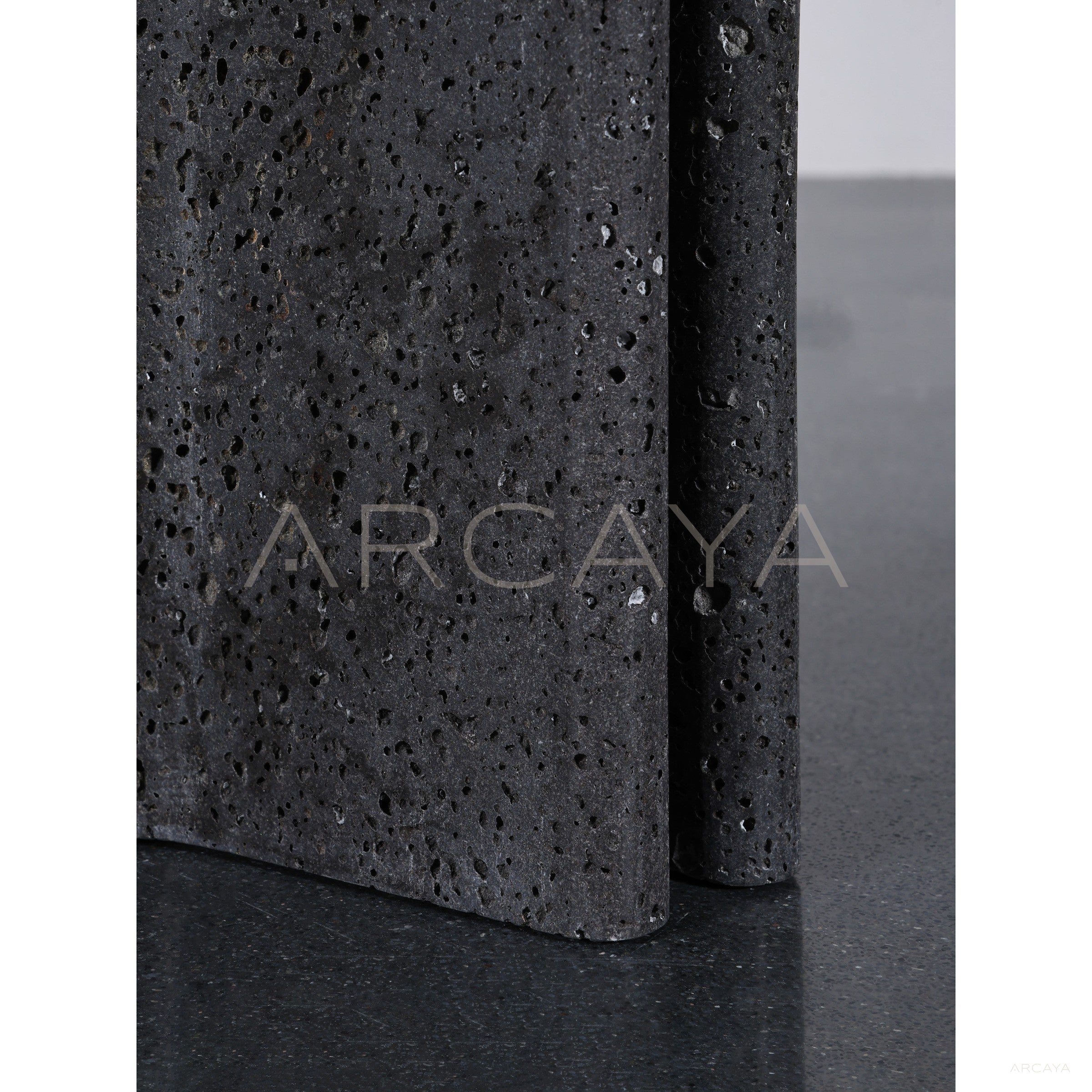 Fossil Pattern Stone Side Table - scene