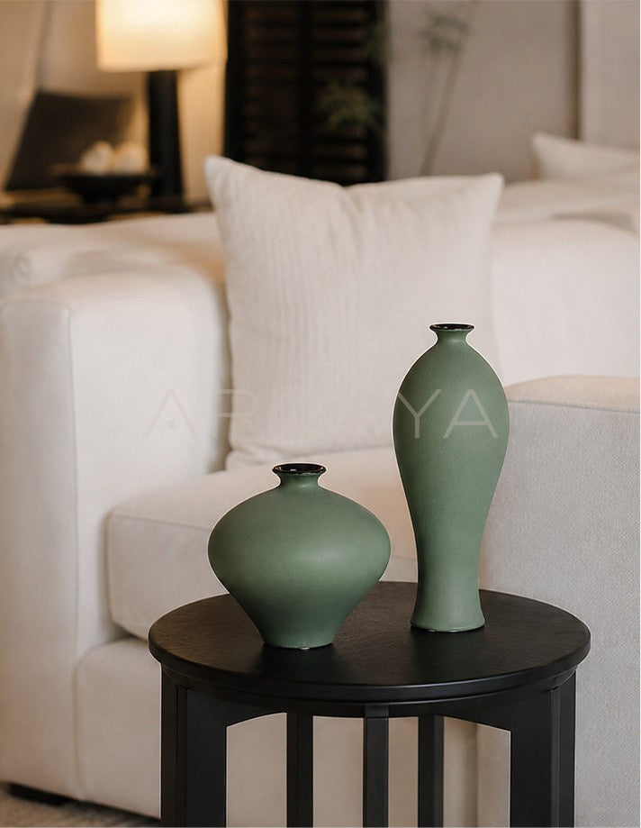 New Chinese Mist Green Ceramic Vase - scene