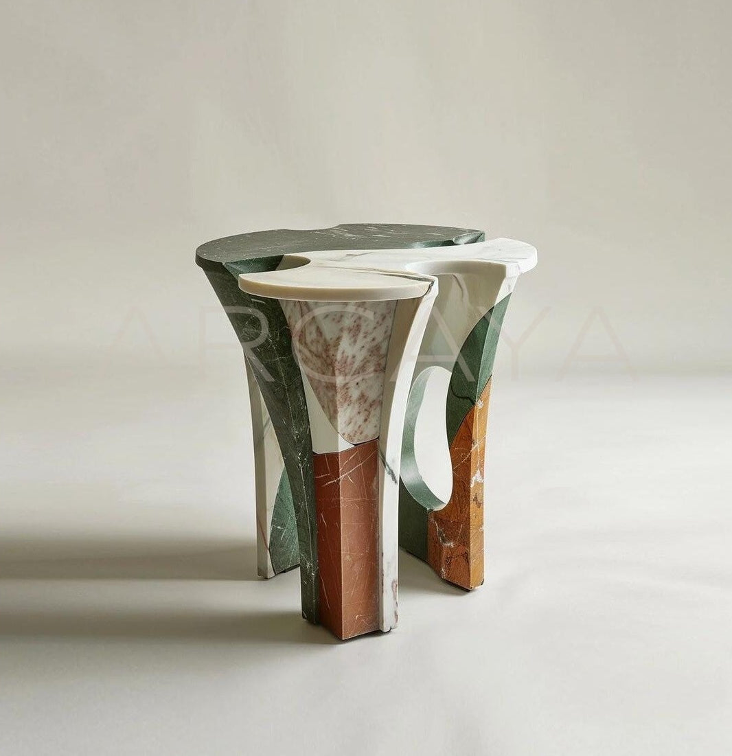 Yeshi Smelted Stone Side Table