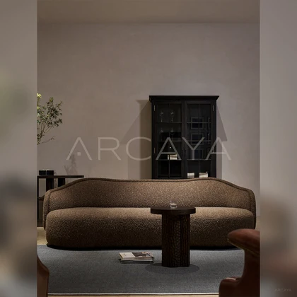Riva Onyx Straight Sofa - front view 01