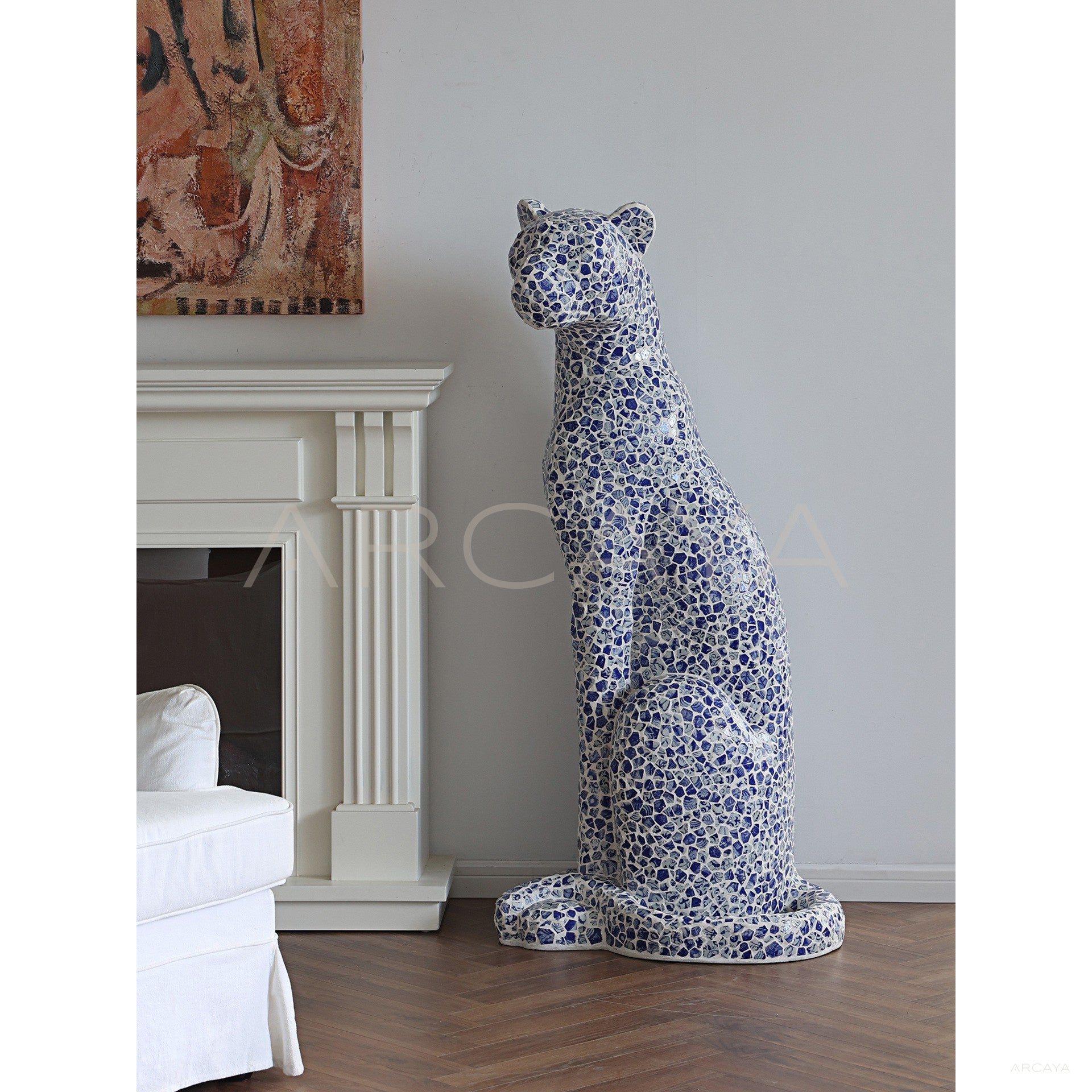 Lucky Leopard Sculpture - scene