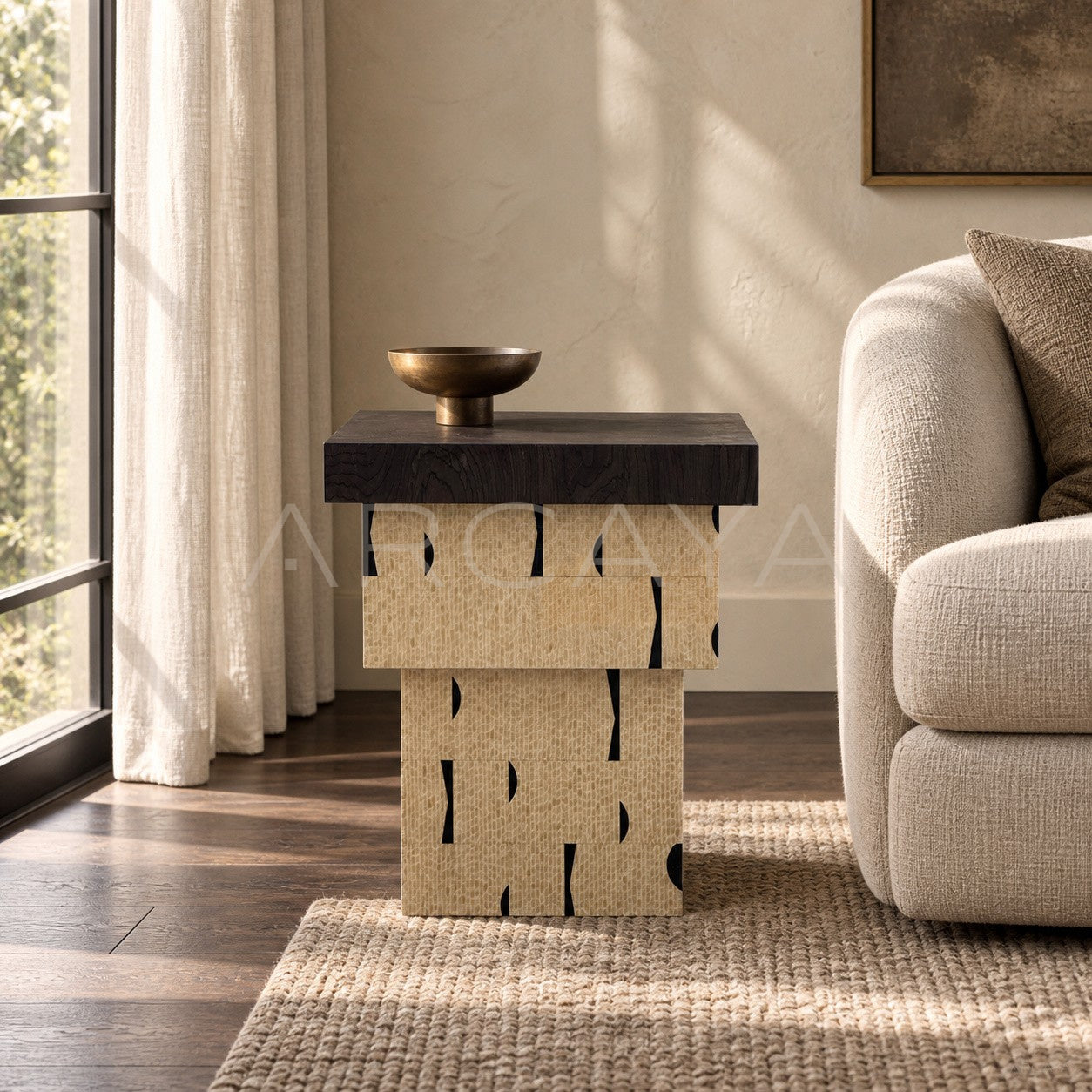 New Year Wood Side Table
