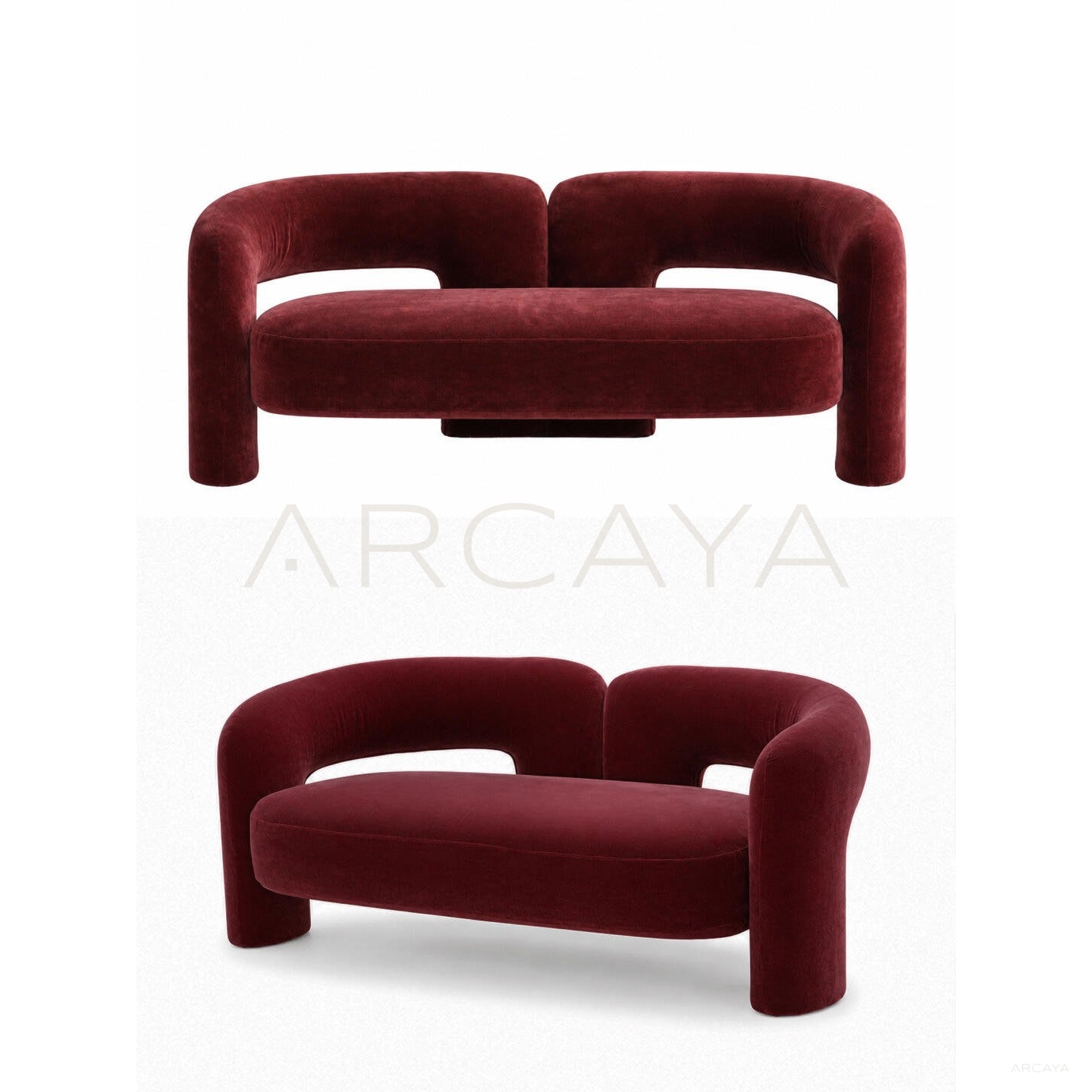 Retro Romantic Curved Sofa