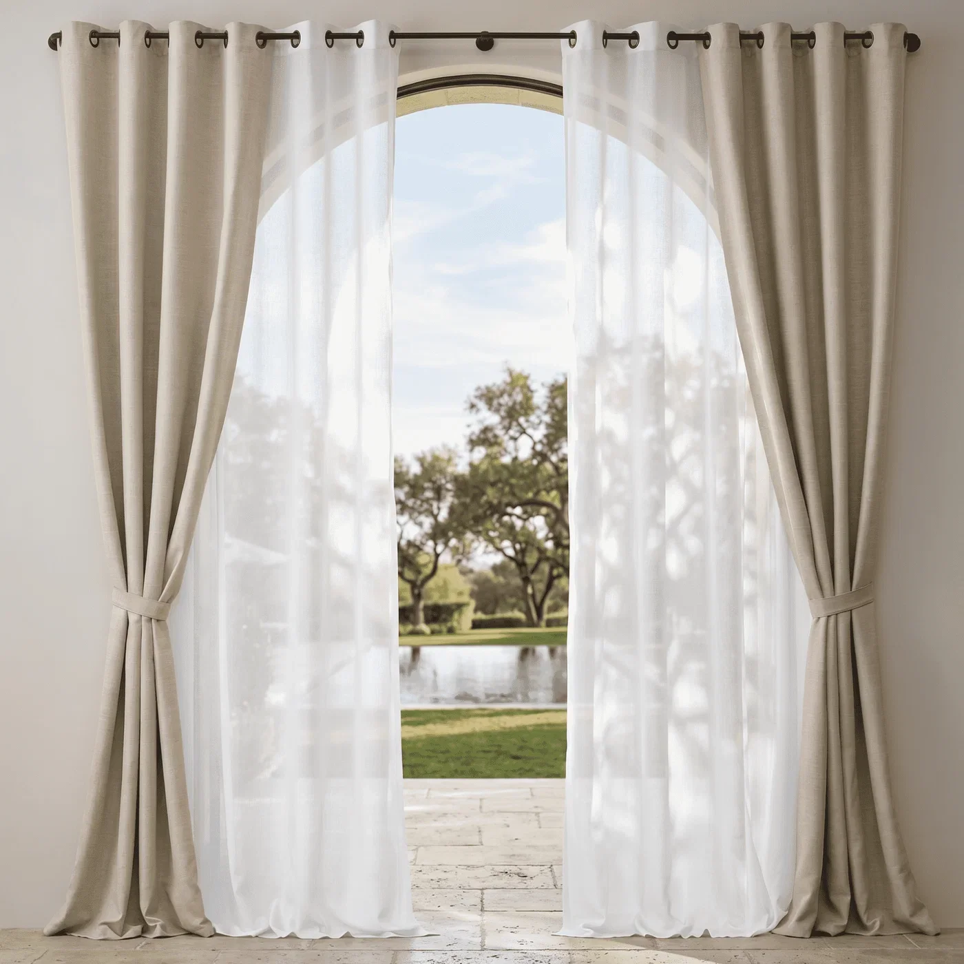 Outdoor Curtains in a modern room