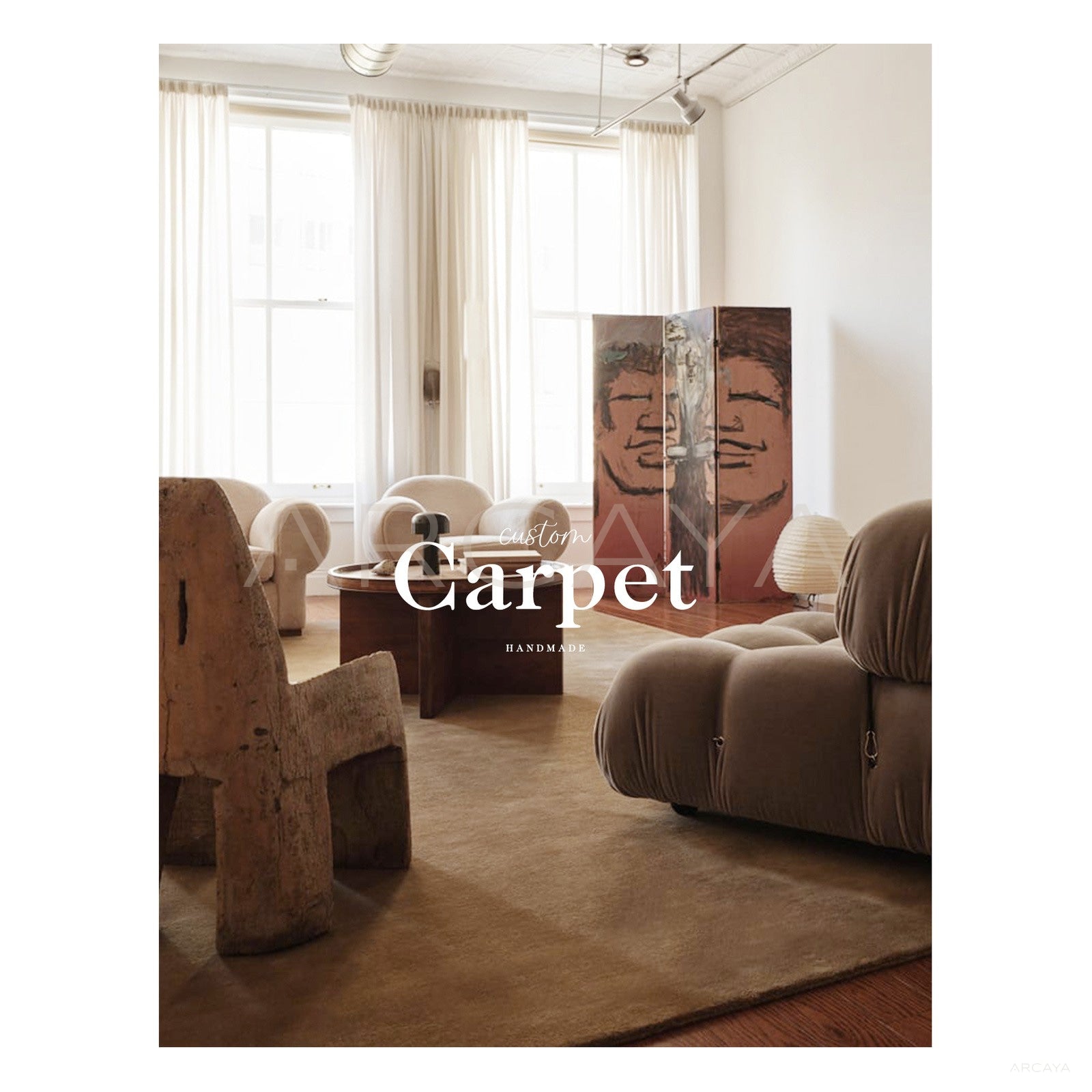 Warm Brown Solid Rug Dsm P008 C01 - scene
