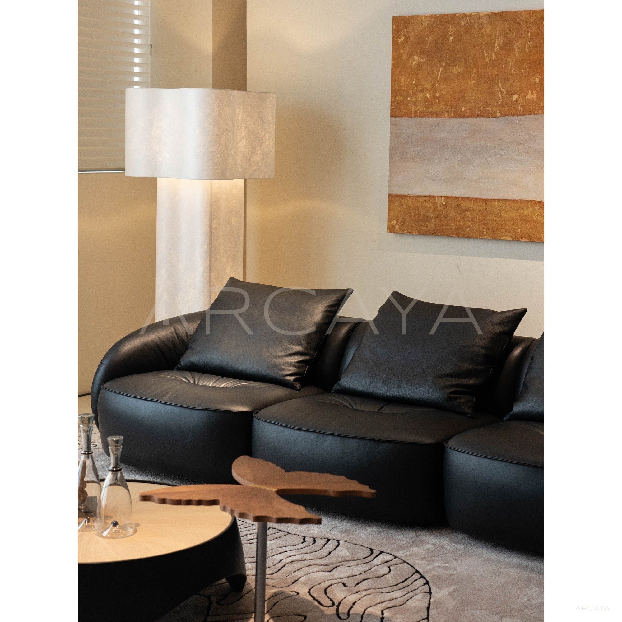 Obsidian Leather Sofa