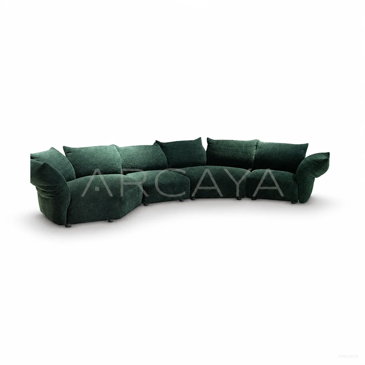 Petra Hill Straight Sofa - product view with realistic grounded contact shadow