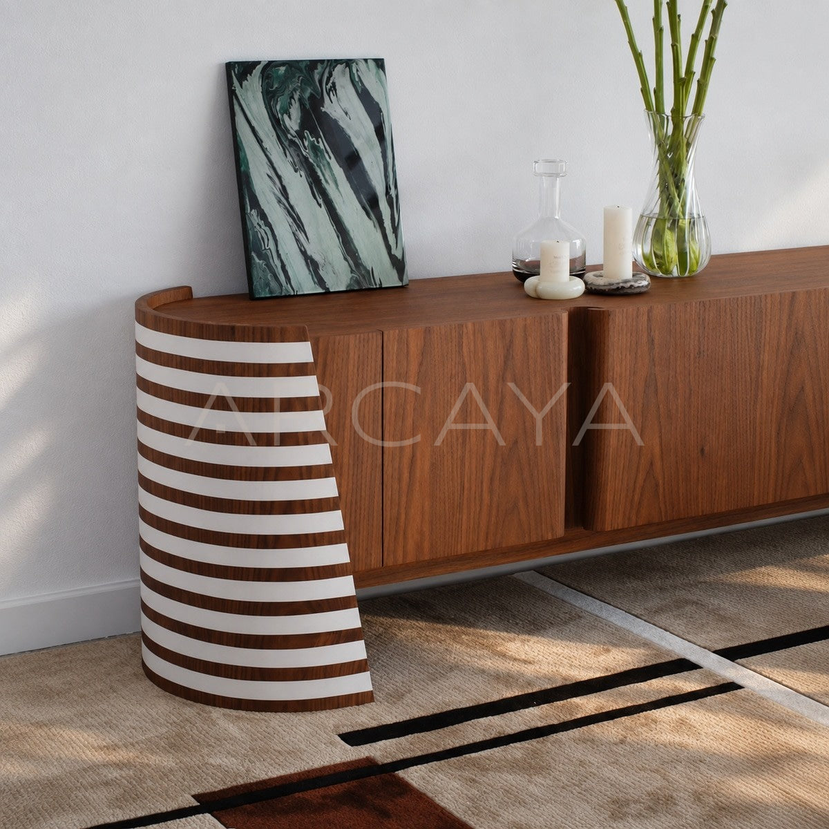 Yiduo Warm Wood Tv Stand