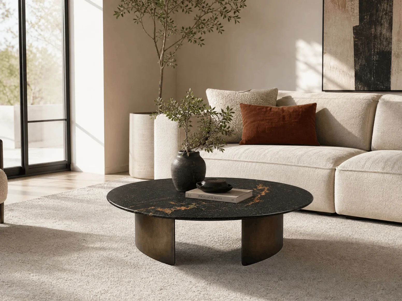 Stone & Marble Tables in a styled room