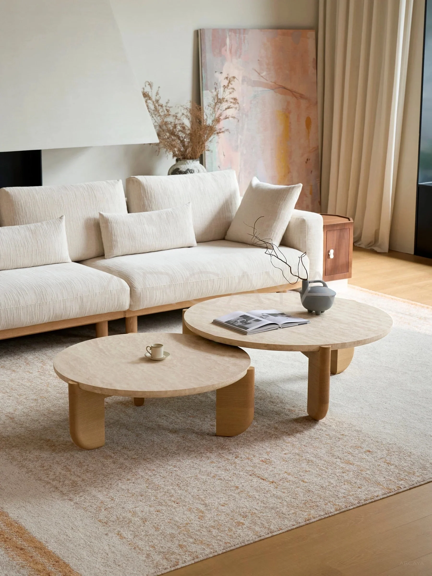 Maple Lane Coffee Table - styled interior view 01