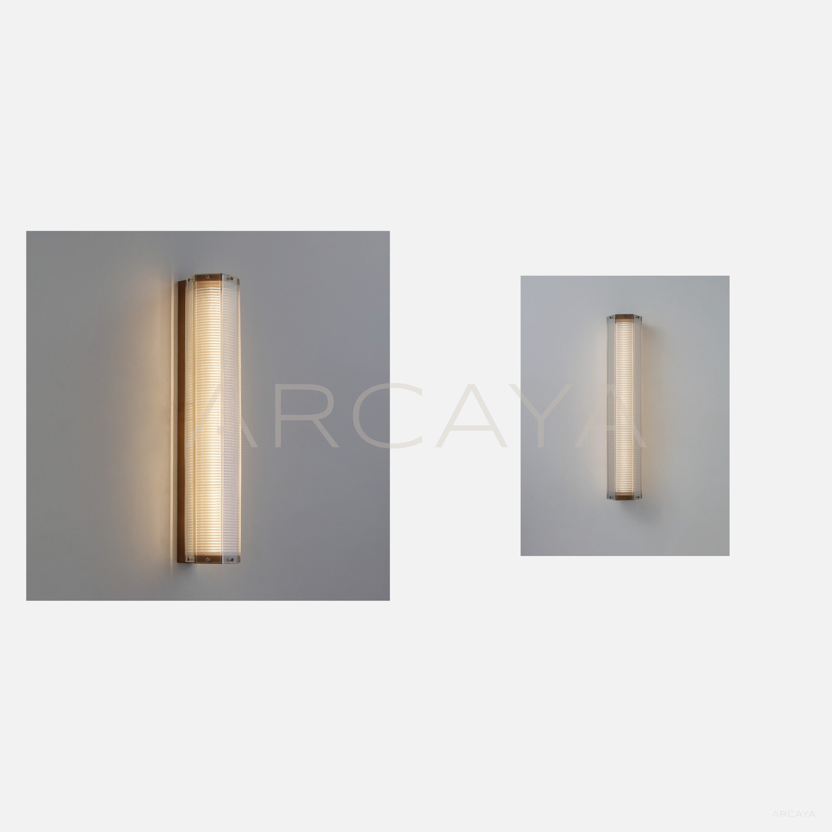 Ribbed Glass Column Wall Light 23069