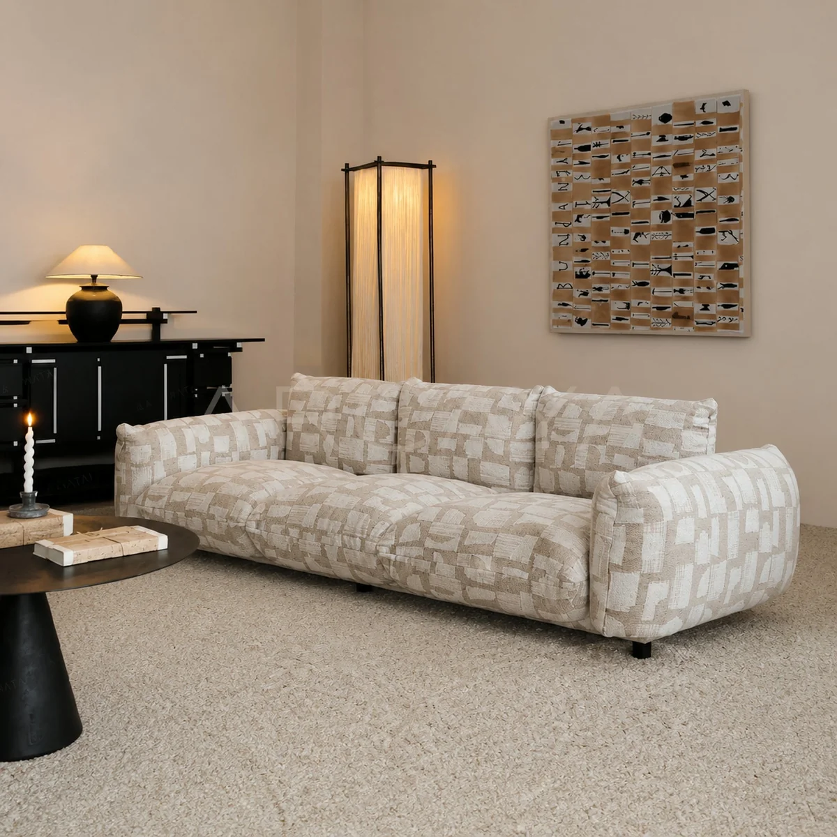 Della Sand Straight Sofa